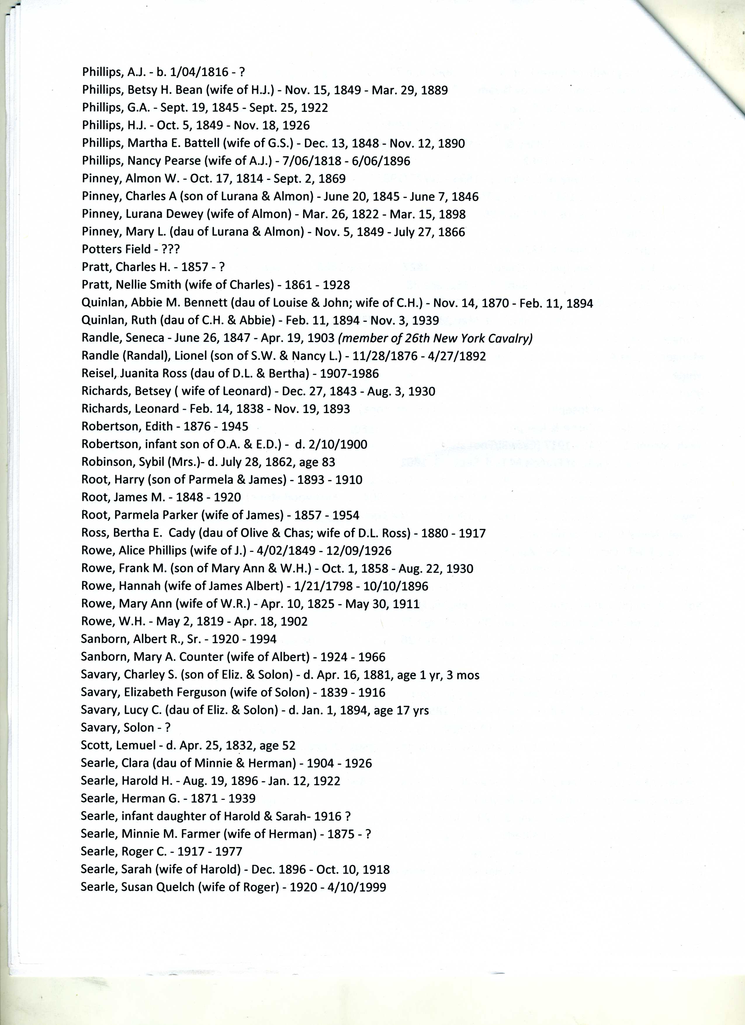 Foote Cemetery -Page 10 