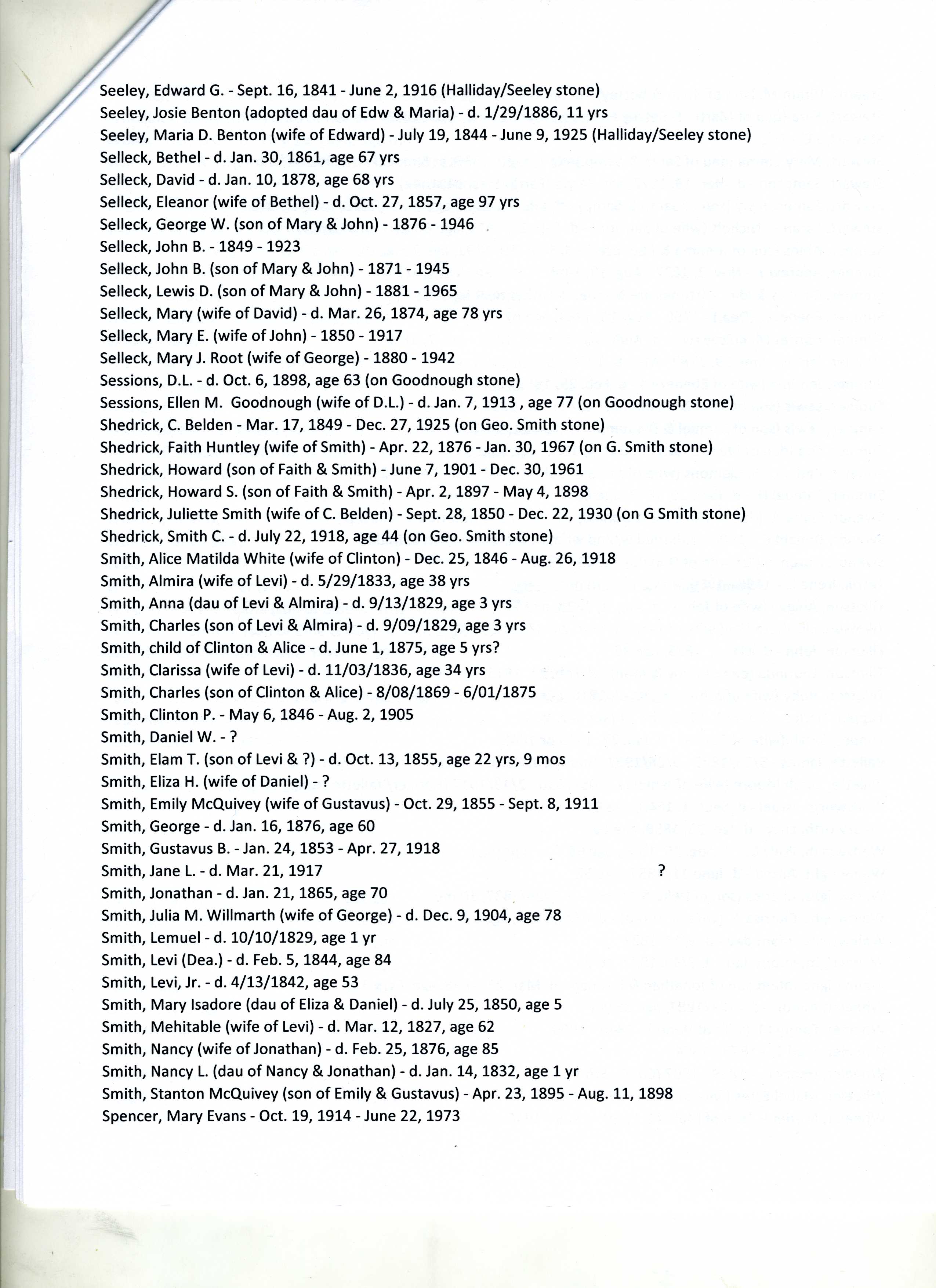 Foote Cemetery -Page 11 