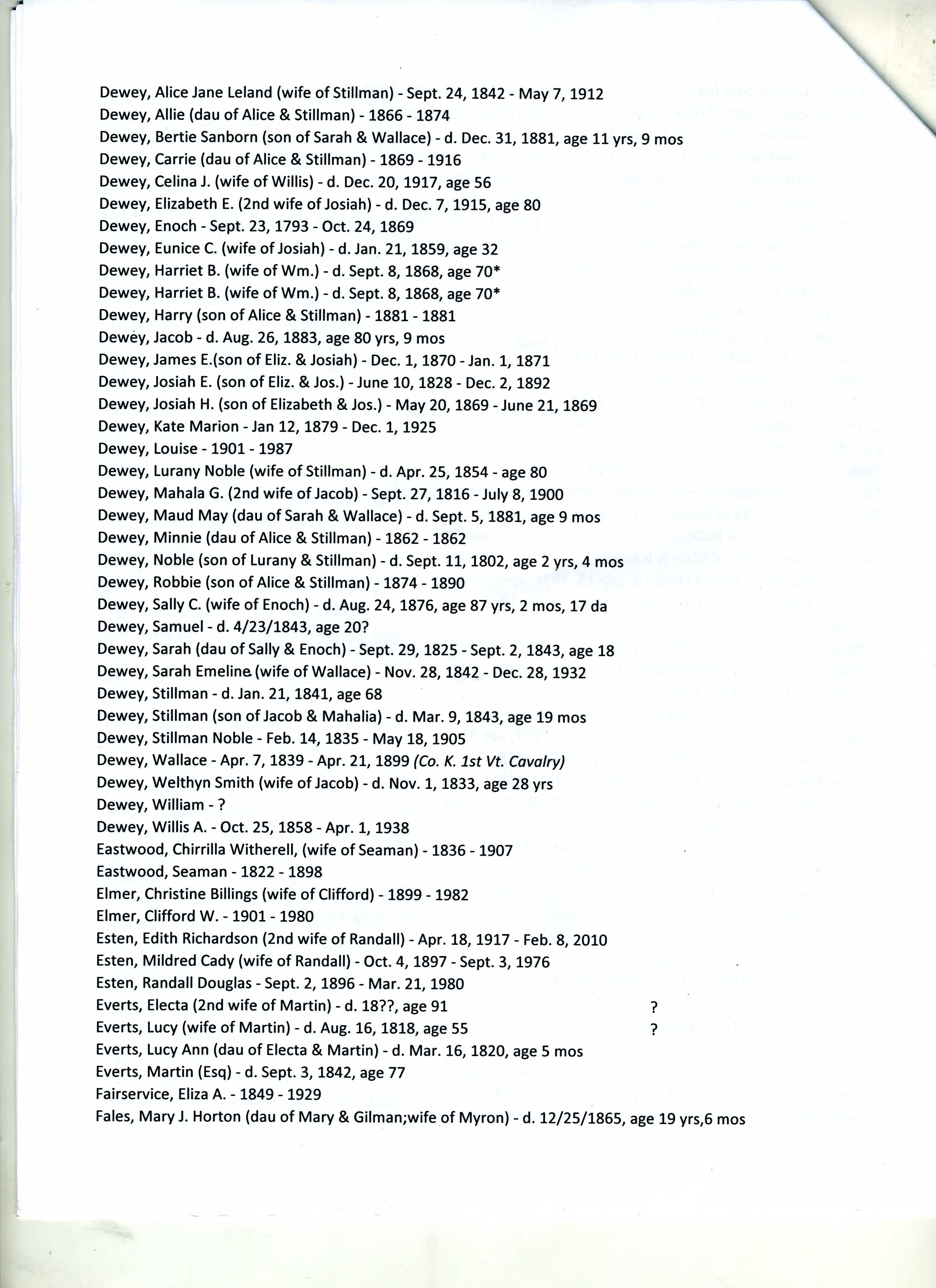 Foote Cemetery -Page 4 