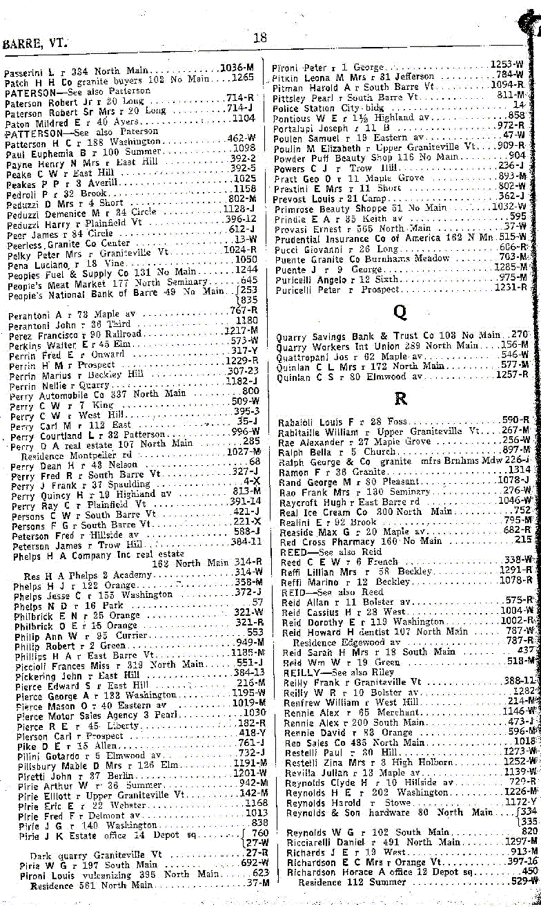 1928 Barre Vt Telephone Book - Page 18